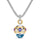 Renaissance Amulet in Sterling Silver with 14K Yellow Gold, Hampton Blue Topaz, Iolite and Amethyst, 29mm