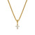Micro Pavé Cross Amulet in 18K Yellow Gold with Diamonds, 8mm