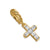 Micro Pavé Cross Amulet in 18K Yellow Gold with Diamonds, 8mm