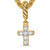 Micro Pavé Cross Amulet in 18K Yellow Gold with Diamonds, 8mm