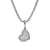 DY Elements Heart Pendant in Sterling Silver with Diamonds, 12.7mm
