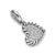 DY Elements Heart Pendant in Sterling Silver with Diamonds, 12.7mm