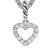 Micro Pavé Open Heart Amulet in Sterling Silver with Diamonds, 6.8mm