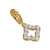 Micro Pavé Quatrefoil Amulet in 18K Yellow Gold with Diamonds, 7.4mm