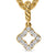 Micro Pavé Quatrefoil Amulet in 18K Yellow Gold with Diamonds, 7.4mm