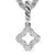 Micro Pavé Quatrefoil Amulet in Sterling Silver with Diamonds, 7.4mm