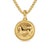 Lunar New Year Horse Amulet in 18K Yellow Gold with Diamonds, 19mm