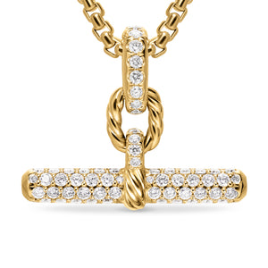 DY Madison Toggle Pendant in 18K Yellow Gold with Diamonds, 20.2mm