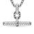DY Madison Toggle Pendant in Sterling Silver with Diamonds, 20mm