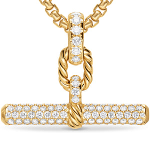 DY Madison Toggle Pendant in 18K Yellow Gold with Diamonds, 29mm