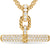 DY Madison Toggle Pendant in 18K Yellow Gold with Diamonds, 29mm