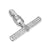 DY Madison Toggle Pendant in Sterling Silver with Diamonds, 29mm