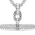 DY Madison Toggle Pendant in Sterling Silver with Diamonds, 29mm