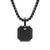 Octagonal Amulet in Black Titanium, 15mm