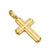 Deco Cross Pendant in 18K Yellow Gold, 34mm