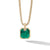 Roman Amulet in 18K Yellow Gold with Malachite, 15mm