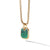 Roman Amulet in 18K Yellow Gold with Malachite, 15mm