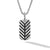 Chevron Tag in Sterling Silver with Lapis Lazuli, 27mm
