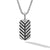 Chevron Tag in Sterling Silver with Pietersite, 27mm