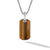 Chevron Tag in Sterling Silver with Tiger's Eye, 27mm