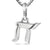 Chai Amulet in Sterling Silver with 18K Yellow Gold, 17mm