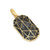 Faceted Amulet in 18K Yellow Gold with Forged Carbon, 36.3mm