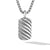Sculpted Cable Tag in Sterling Silver