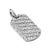 Sculpted Cable Tag in Sterling Silver with Diamonds, 27mm