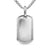 Sculpted Cable Tag in Sterling Silver with Diamonds, 27mm