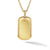 Sculpted Cable Tag in 18K Yellow Gold with Diamonds, 35mm
