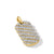 Sculpted Cable Tag in 18K Yellow Gold with Diamonds, 35mm