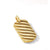 Sculpted Cable Tag in 18K Yellow Gold, 35mm