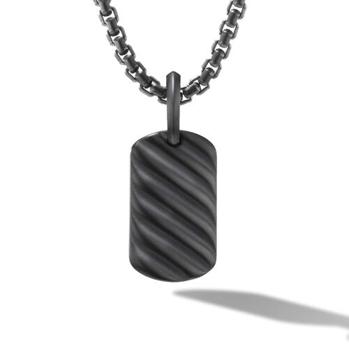 Sculpted Cable Tag Enhancer in Black Titanium