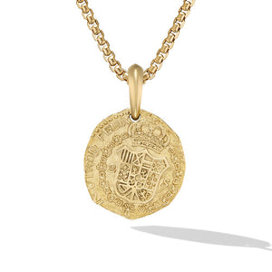 Shipwreck Coin Amulet in 18K Yellow Gold