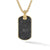 Forged Carbon Tag in 18K Yellow Gold