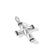 DY Helios Cross Pendant in Sterling Silver with Pavé Black Diamonds