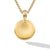 Petrvs Wolf Amulet in 18K Yellow Gold with Banded Agate, 30.6mm