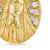 Mary Amulet in 18K Yellow Gold with Diamonds, 20mm