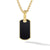 Chevron Tag in 18K Yellow Gold with Black Onyx, 21mm