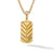 Chevron Tag in 18K Yellow Gold with Black Onyx, 21mm