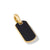 Chevron Tag in 18K Yellow Gold with Black Onyx, 21mm