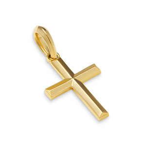 Cross Pendant in 18K Yellow Gold, 24mm