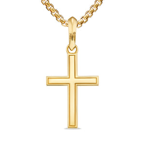 Cross Pendant in 18K Yellow Gold, 24mm