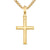 Cross Pendant in 18K Yellow Gold, 24mm
