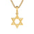 Star of David Pendant in 18K Yellow Gold, 19mm