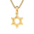 Star of David Pendant in 18K Yellow Gold with Diamonds, 19mm