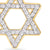 Star of David Pendant in 18K Yellow Gold with Diamonds, 19mm