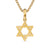 Star of David Pendant in 18K Yellow Gold, 19mm