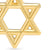 Star of David Pendant in 18K Yellow Gold, 19mm