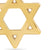 Star of David Pendant in 18K Yellow Gold, 19mm